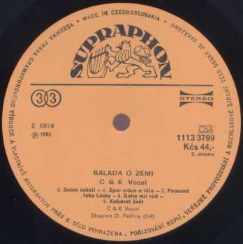 LP C&K Vocal: Balada O Zemi