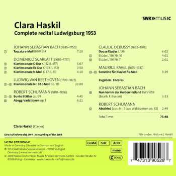 CD Clara Haskil: Recital 1953 146922