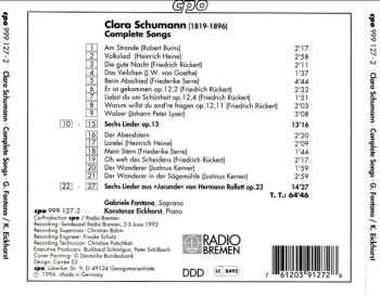 CD Clara Schumann: Complete Songs 121179