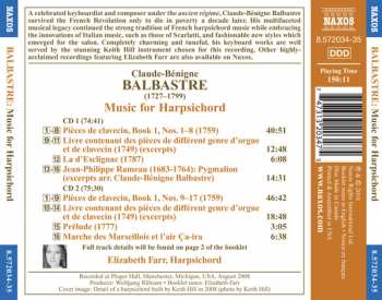 2CD Claude Balbastre: Music For Harpsichord 317112
