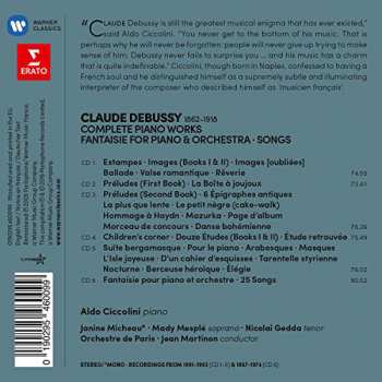 6CD Claude Debussy: Debussy Complete Piano Works - Fantaisie for Piano & Orchestra - Songs - AldoCiccolini 112845