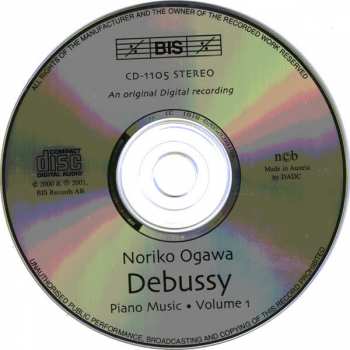 CD Claude Debussy: Debussy Piano Music Volume 1 305088