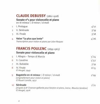 CD Claude Debussy: Debussy∙Poulenc Queyras∙Tharaud 291690