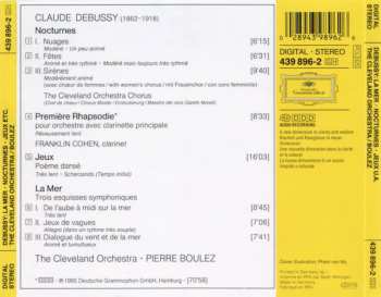 CD Claude Debussy: La Mer • Nocturnes • Jeux • Rhapsodie Pour Clarinette Et Orchestre 44816