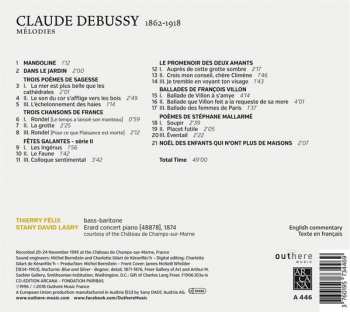 CD Claude Debussy: Mélodies 332217
