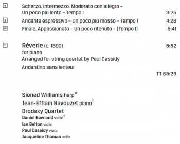 CD Claude Debussy: String Quartet - Piano Trio - Deux Dances - Rêverie  288592