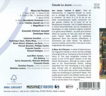 CD Claude Le Jeune: Missa Ad Placitum - Magnificat 236170