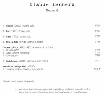 CD Claude Lenners: Beyond 395230