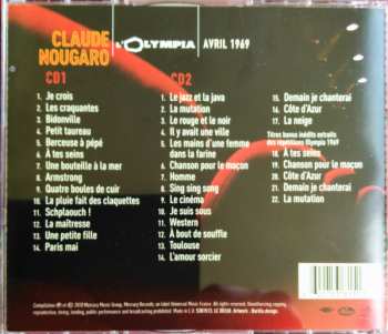 2CD Claude Nougaro: Olympia - Avril 1969 - Concert Intégral + Bonus 494461