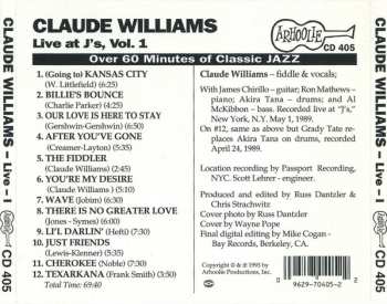 CD Claude Williams: Live At J's - Part 1 493743