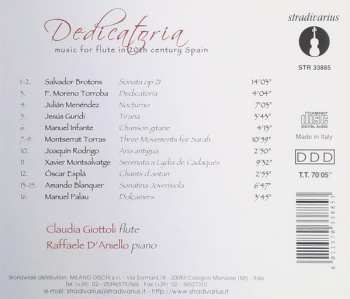 CD Claudia Giottoli: Dedicatoria (Music For Flute In 20th Century Spain) 400710
