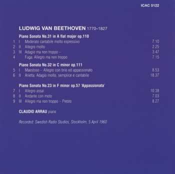 CD Claudio Arrau: Beethoven - Piano Sonatas 31, 32 & 23 'Appassionata' 331634