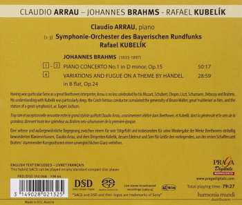 SACD Claudio Arrau: Plays Johannes Brahms: Piano Concerto No. 1, Variations LTD 454012