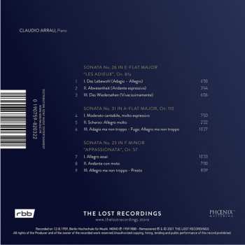 CD Claudio Arrau: The Unreleased Beethoven Recital 1959 105729