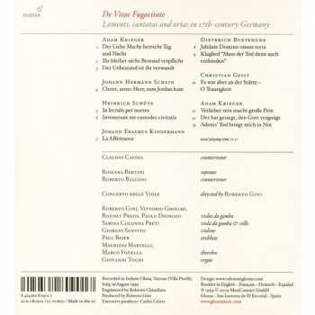CD Claudio Cavina: De Vitae Fugacitate - Laments, Cantatas And Arias In 17th-century Germany 351900