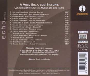 CD Claudio Monteverdi: A Voce Sola Con Sinfonie 297837