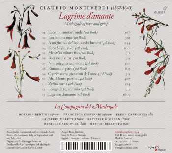 CD Claudio Monteverdi: Lagrime D'Amante 109690