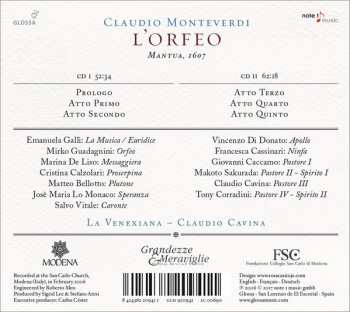 2CD/Box Set Claudio Monteverdi: L'Orfeo 121489