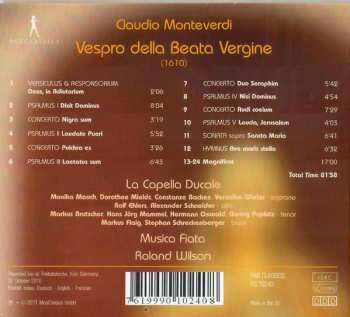 CD Claudio Monteverdi: Vespro Della Beata Vergine 320860