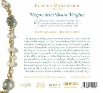 2CD Claudio Monteverdi: Vespro Della Beata Vergine 328161
