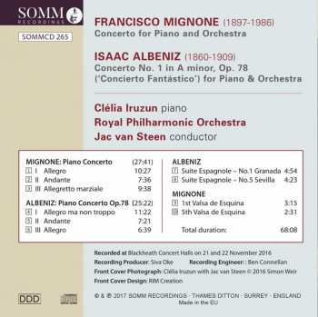 CD Clélia Iruzun: Piano Concertos By Albeniz & Mignone 109316
