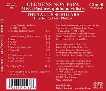 CD Clemens non Papa: Missa Pastores Quidnam Vidistis 301386