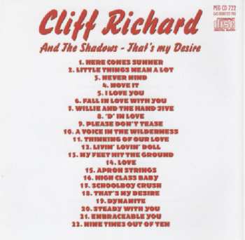 CD Cliff Richard & The Shadows: That's My Desire 450883