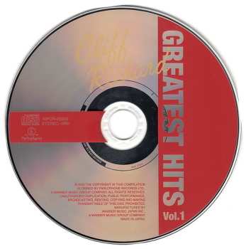 CD Cliff Richard: Greatest Hits Vol. 1