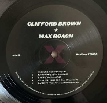 LP Clifford Brown And Max Roach: Clifford Brown & Max Roach 58680
