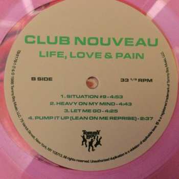 LP Club Nouveau: Life, Love & Pain CLR 500494