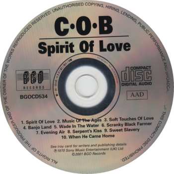 CD C.O.B.: Spirit Of Love 474382
