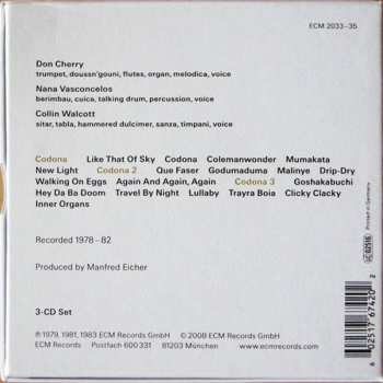3CD/Box Set Codona: The Codona Trilogy LTD 317160