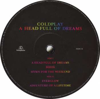 2LP Coldplay: A Head Full Of Dreams 15530