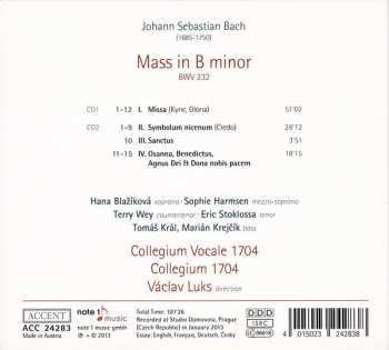 2CD Collegium 1704: Johann Sebastian Bach - Mass In B Minor 22943