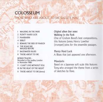 CD Colosseum: Those Who Are About To Die Salute You 420599