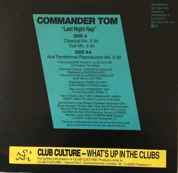 LP Commander Tom: Last Night Rap