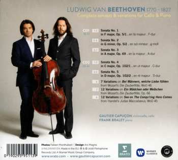 2CD Ludwig van Beethoven: Complete sonatas & variations for Cello & Piano 3888