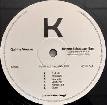 3LP Johann Sebastian Bach: Complete Suites For Unaccompanied Cello 3322