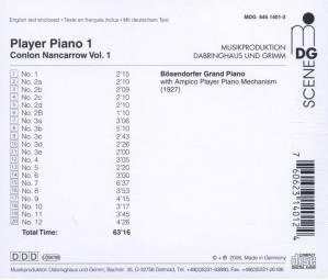 CD Conlon Nancarrow: Player Piano 1 • Vol. 1: Studies 1-12 114964