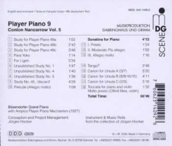CD Conlon Nancarrow: Player Piano 9 • Vol. 5: Original Compositions And Transcriptions For Player Piano 191417