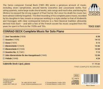 CD Conrad Beck: Complete Music For Solo Piano 183210