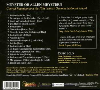 CD Conrad Paumann: Meyster ob allen Meystern. Taste Solo. Conrad Paumann and the 15th century German keyboard school 158035