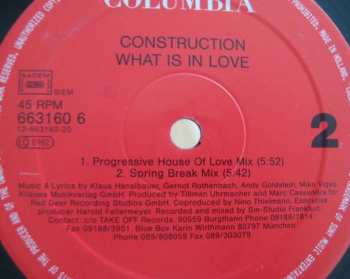 LP Construction: What Is In Love (MAXISINGL) 282000