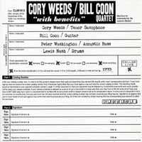 Cory Weeds/bill Coon Quartet: With Benefits