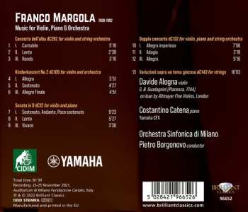 CD Costantino Catena: Margola Music For Violin, Piano And Orchestra 408729