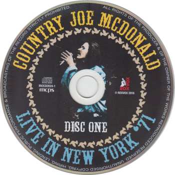 2CD Country Joe McDonald: Live In New York '71 472787