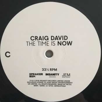 2LP Craig David: The Time Is Now DLX 365514