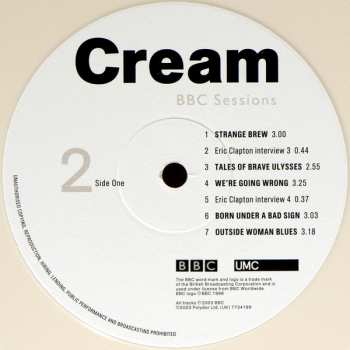 2LP Cream: BBC Sessions LTD | NUM | CLR 3741
