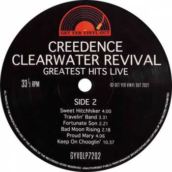 LP Creedence Clearwater Revival: Creedence Clearwater Revival Greatest Hits Live CLR 430226