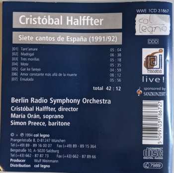 CD Cristóbal Halffter: Siete Cantos De España 111962
